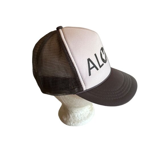 Aloha Kauai Hawaii Trucker Hat Youth Size By Otto Collection Black & White Mesh - Picture 4 of 6